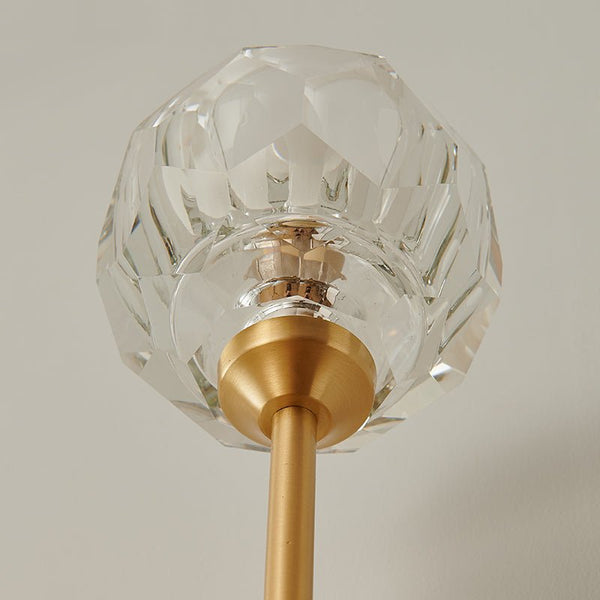 Mid - Century Needle Brass Crystal Wall Sconce - Yiilighting