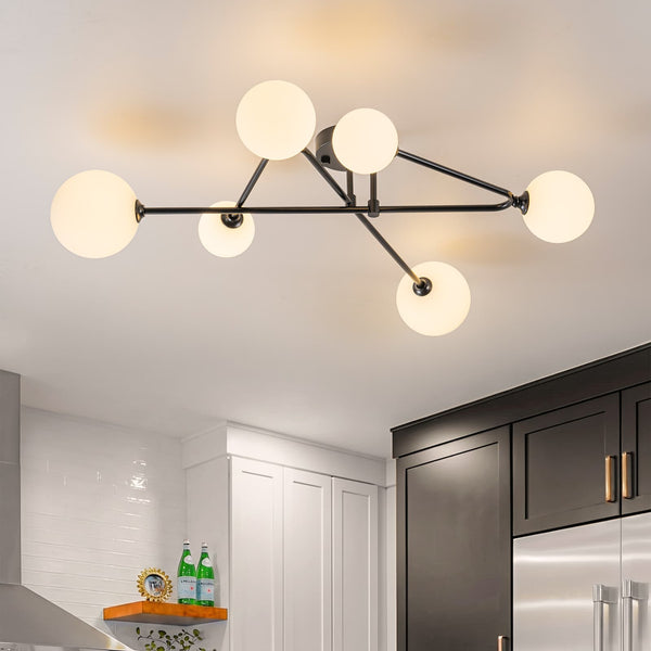 Mid-Century Sputnik 6-Light Ceiling Light - Yiilighting