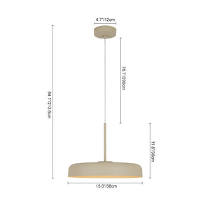 Minimalist 1 - Light Downward Shallow Pan - Shaped LED Pendant - Yiilighting