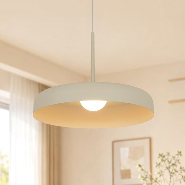 Minimalist 1 - Light Downward Shallow Pan - Shaped LED Pendant - Yiilighting