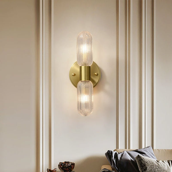 Minimalist 2 - Light Armed Glass Gold Wall Sconce - Yiilighting