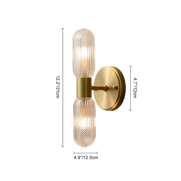 Minimalist 2 - Light Armed Glass Gold Wall Sconce - Yiilighting