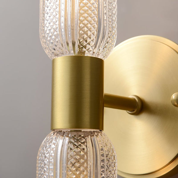 Minimalist 2 - Light Armed Glass Gold Wall Sconce - Yiilighting