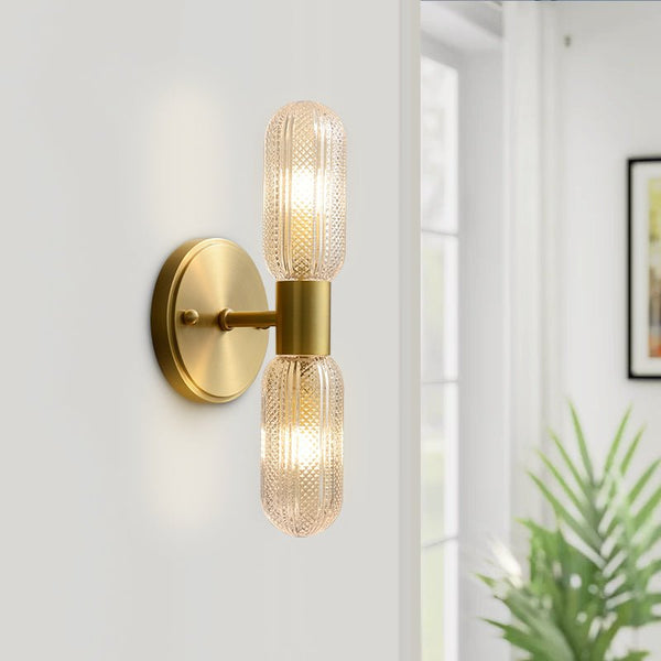 Minimalist 2 - Light Armed Glass Gold Wall Sconce - Yiilighting