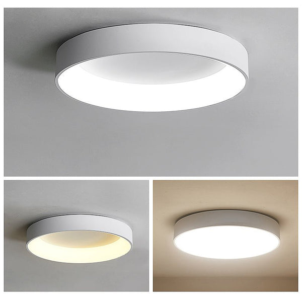 Minimalist LED Flush Mount Hollowed Large Metal Ceiling Light - Yiilighting