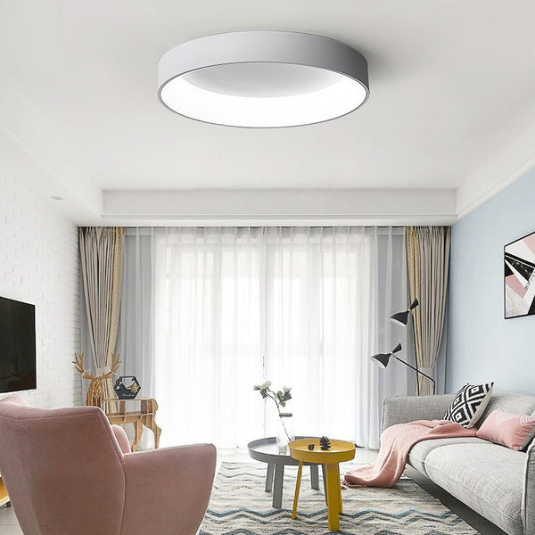 Minimalist LED Flush Mount Hollowed Large Metal Ceiling Light - Yiilighting