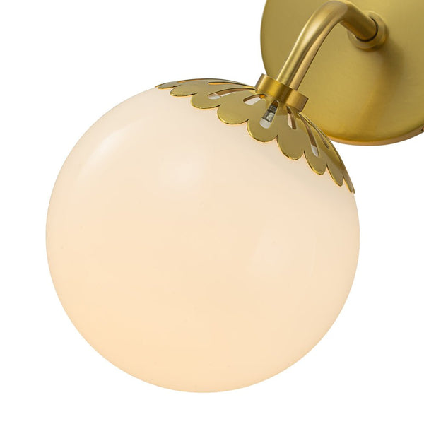 Minimalist Opal Glass Globe Wall Sconce - Yiilighting