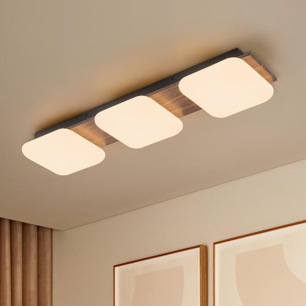 Minimalist Wood Style 3 - Light Linear Dimmable LED Ceiling Light - Yiilighting