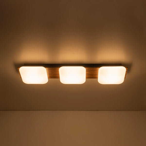 Minimalist Wood Style 3 - Light Linear Dimmable LED Ceiling Light - Yiilighting