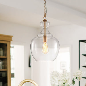 Modern 1 - Light Clear Glass Pendant - Yiilighting