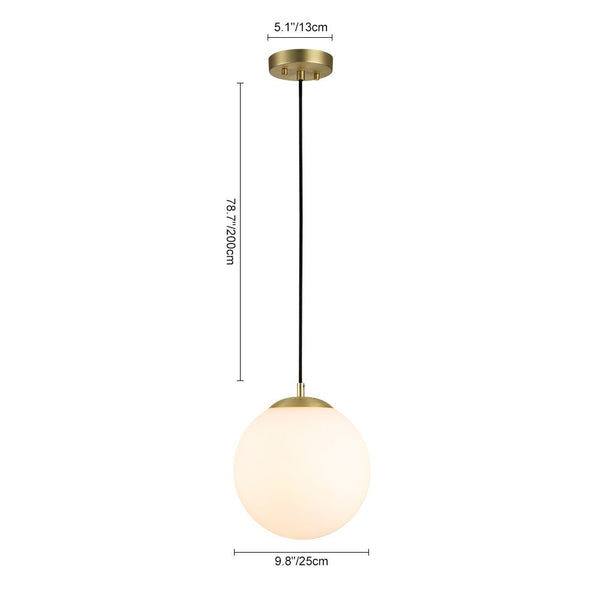 Modern 1 - Light Glass Pendant Lighting Single Light - Yiilighting