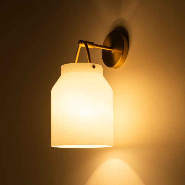 Modern 1 - Light Gold Finish Metal Glass Wall Sconce - Yiilighting