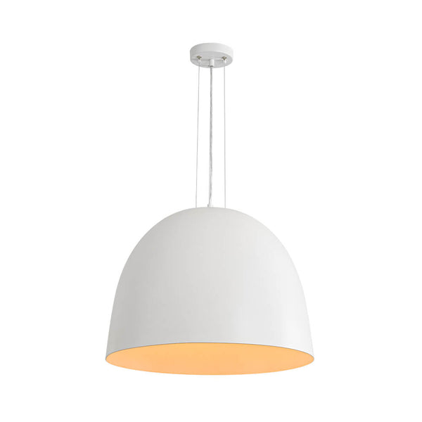 Modern 1 - Light Matte White Dome Metal Pendant - Yiilighting