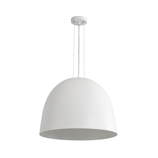 Modern 1 - Light Matte White Dome Metal Pendant - Yiilighting