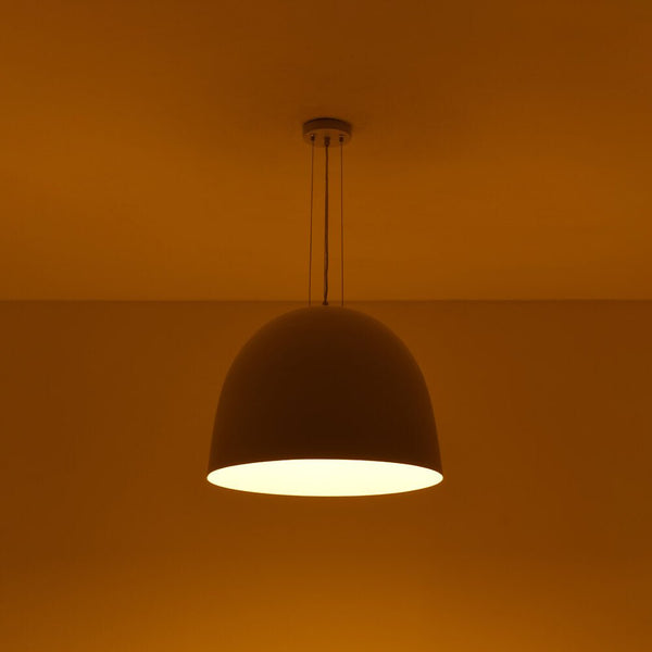 Modern 1 - Light Matte White Dome Metal Pendant - Yiilighting