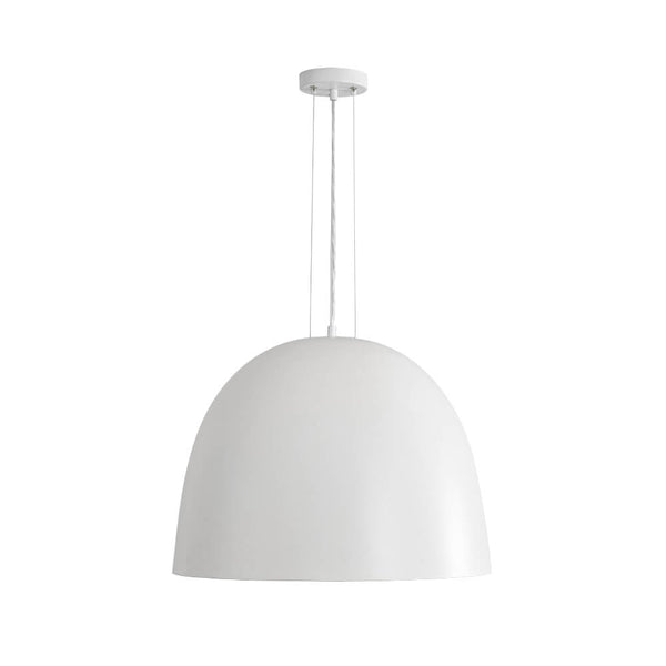 Modern 1 - Light Matte White Dome Metal Pendant - Yiilighting