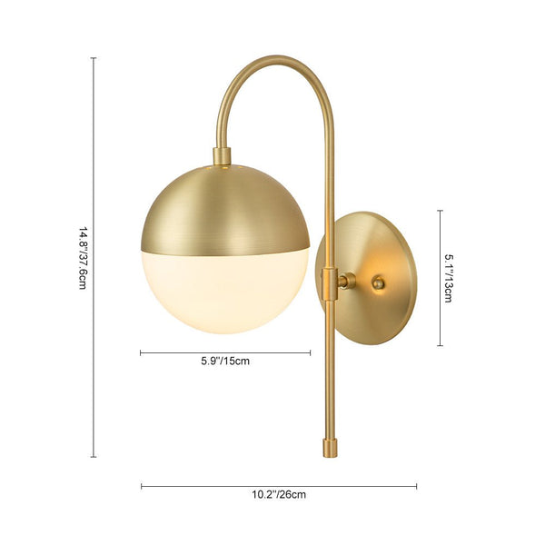 Modern 1 - Light Opal Globes Wall Sconces - Yiilighting