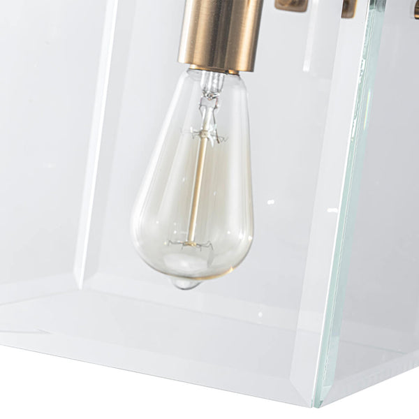 Modern 1 - Light Square Clear Glass Pendant Light - Yiilighting