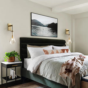 Modern 1 - Light Water - Drop Clear Glass Metal Wall Sconce - Yiilighting