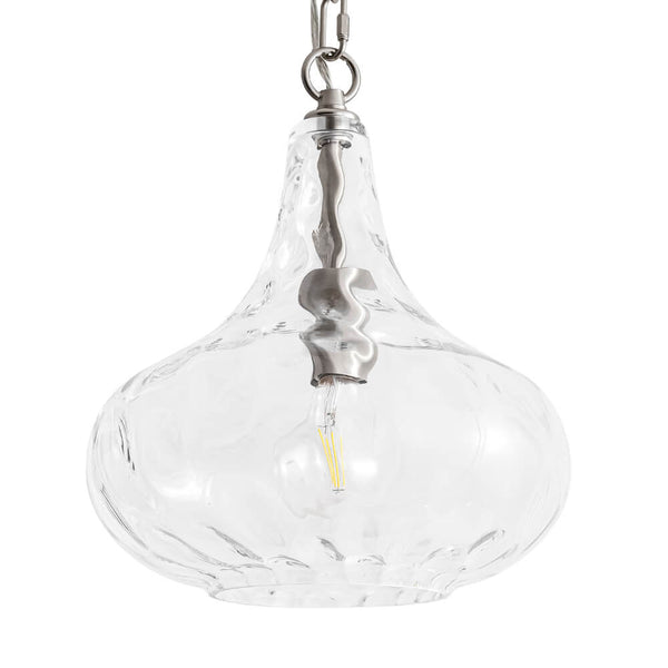 Modern 1 - Light Water Pattern Clear Glass Pendant - Yiilighting