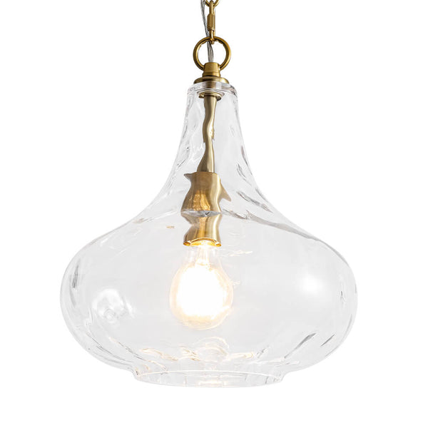 Modern 1 - Light Water Pattern Clear Glass Pendant - Yiilighting