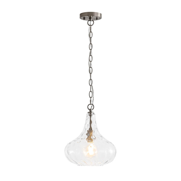 Modern 1 - Light Water Pattern Clear Glass Pendant - Yiilighting