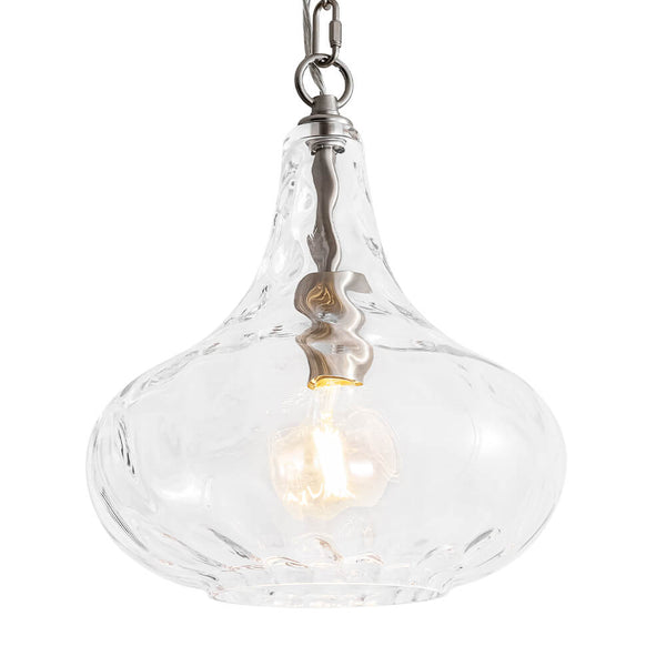 Modern 1 - Light Water Pattern Clear Glass Pendant - Yiilighting