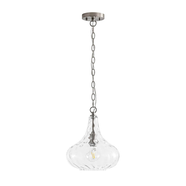 Modern 1 - Light Water Pattern Clear Glass Pendant - Yiilighting