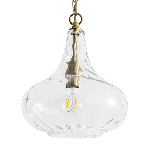 Modern 1 - Light Water Pattern Clear Glass Pendant - Yiilighting