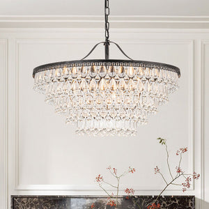 Modern 11 - light Teardrop - Shaped Crystal Chandelier - Yiilighting