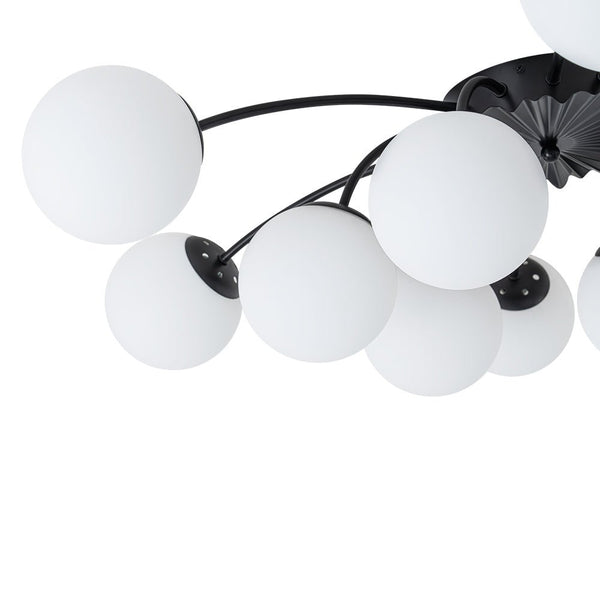 Modern 12 - Light Opal Glass Globe Chandelier - Yiilighting