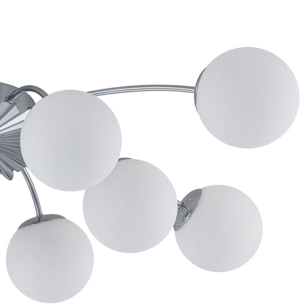 Modern 12 - Light Opal Glass Globe Chandelier - Yiilighting