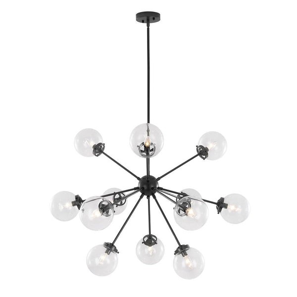 Modern 12 - Light Sputnik Glass Sphere Chandelier - Yiilighting