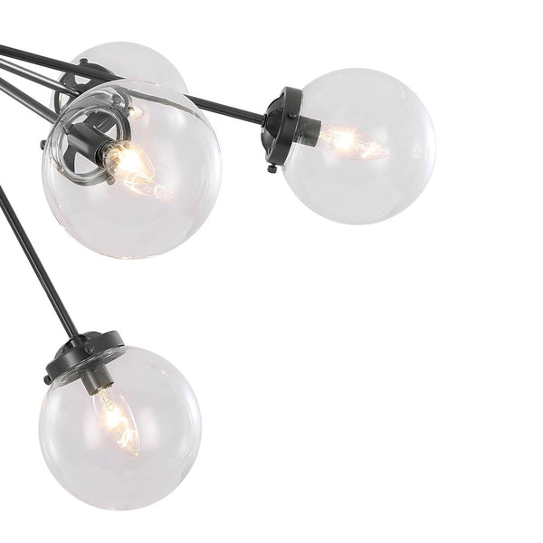 Modern 12 - Light Sputnik Glass Sphere Chandelier - Yiilighting