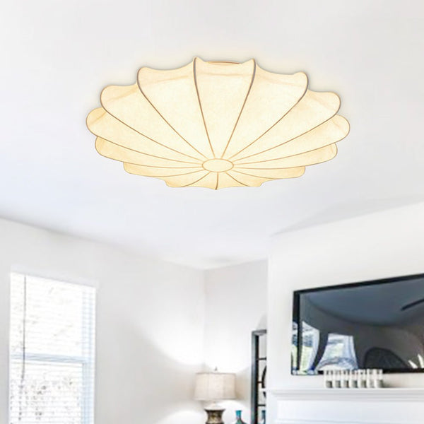 Modern 1/3 - Light Soft White Silk Flush Mount Ceiling Lamp - Yiilighting