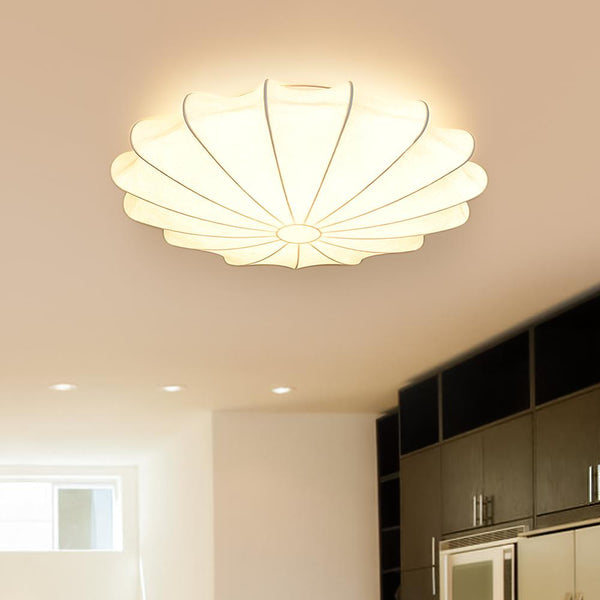 Modern 1/3 - Light Soft White Silk Flush Mount Ceiling Lamp - Yiilighting