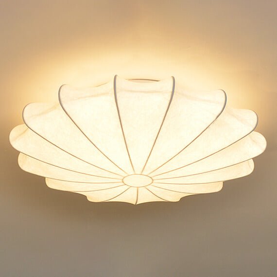 Modern 1/3 - Light Soft White Silk Flush Mount Ceiling Lamp - Yiilighting