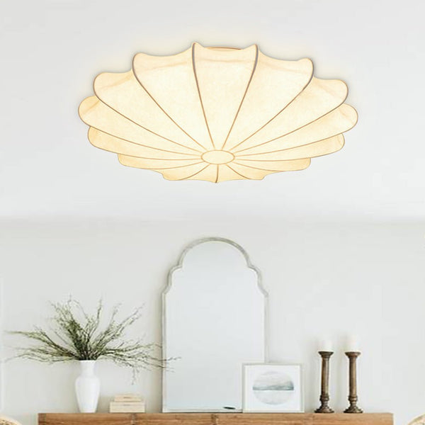 Modern 1/3 - Light Soft White Silk Flush Mount Ceiling Lamp - Yiilighting