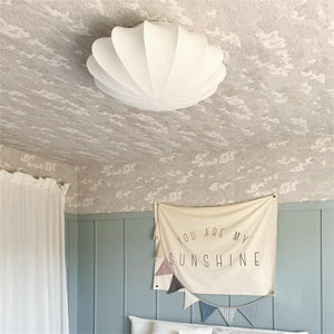 Modern 1/3 - Light Soft White Silk Flush Mount Ceiling Lamp - Yiilighting