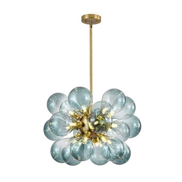 Modern 18-Light Glass Bubble Cluster Chandelier - Yiilighting