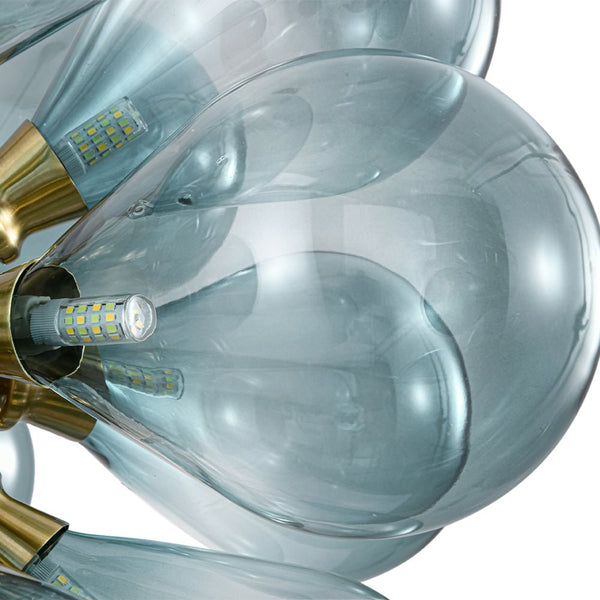 Modern 18-Light Glass Bubble Cluster Chandelier - Yiilighting
