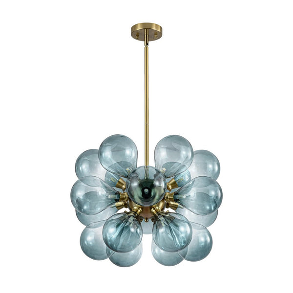 Modern 18-Light Glass Bubble Cluster Chandelier - Yiilighting
