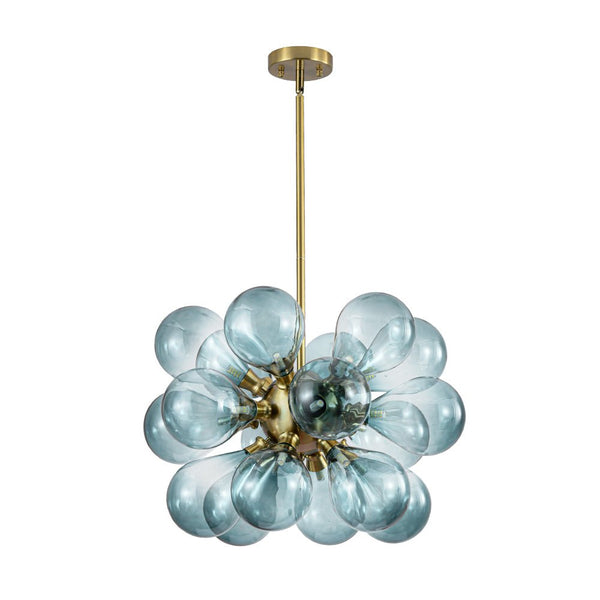 Modern 18-Light Glass Bubble Cluster Chandelier - Yiilighting