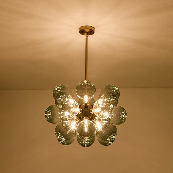 Modern 18-Light Glass Bubble Cluster Chandelier - Yiilighting
