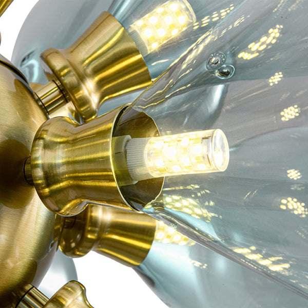 Modern 18-Light Glass Bubble Cluster Chandelier - Yiilighting
