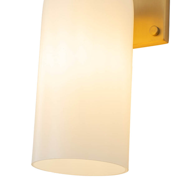 Modern 2 - Light Cylindrical Opal White Glass Vanity Wall Sconce - Yiilighting