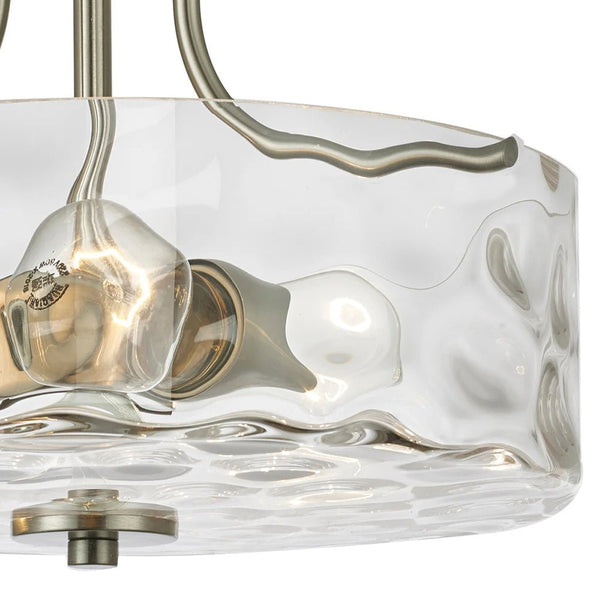 Modern 2 - Light Glass Hammer Drum Semi Flush Mount - Yiilighting