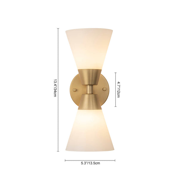 Modern 2 - Light Hourglass Shaped Glass Wall Sconce - Yiilighting