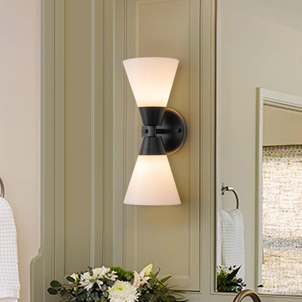 Modern 2 - Light Hourglass Shaped Glass Wall Sconce - Yiilighting