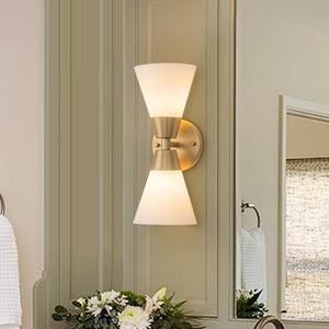 Modern 2 - Light Hourglass Shaped Glass Wall Sconce - Yiilighting